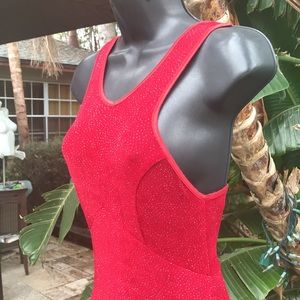 Urban girl Sparkly slinky knit Halter gown